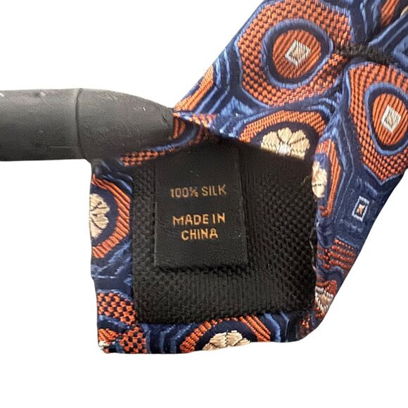 JOS. A. Bank Reserve Mens 100% Silk Tie Geometric Floral Pattern - Picture 5 of 7